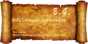 Bánhegyi Gabriella névjegykártya