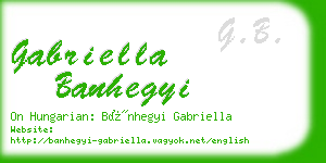 gabriella banhegyi business card